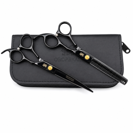TIJERAS NEGRA CON ESTUCHE 6.0