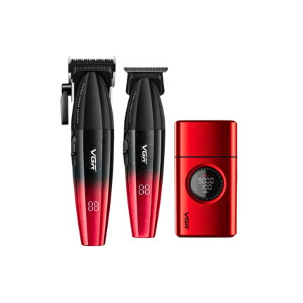 Combo VGR V-640 con clipper, trimmer y shaver roja